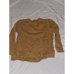 Time and Tru Womens Mustard Yellow Long Sleeve‎ Top, Casual Everyday, Size M